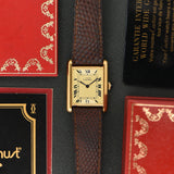 Cartier Tank 'Must De' Lemon Roman Complete Set - Rare Brazilian Hallmark