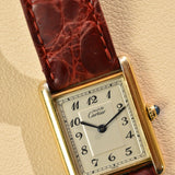Cartier Tank 'Must De' Breguet Dial With Box and Hangtag