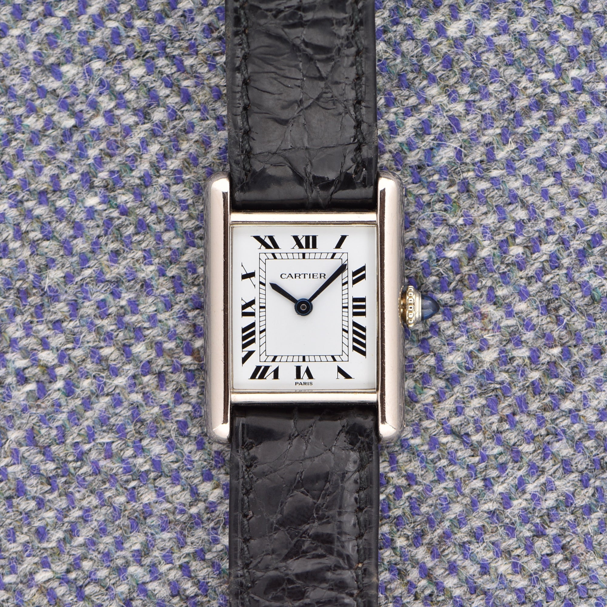 Cartier tank white gold hotsell