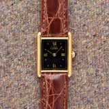 Cartier Must De Tank Black Gilt Dial - With Box