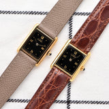 Cartier Must De Tank Black Gilt Dial