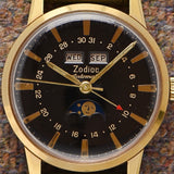 Zodiac Triple Calander Moonphase Gilt Dial