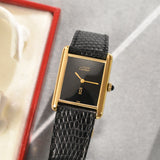 Cartier Tank Must De Cartier Black Dial With Box