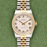 2001 Rolex Datejust Two-Tone Pyramid Dial - Box & Papers