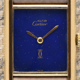 Cartier Must De Tank 'Lapis' Blue Dial - Box & Papers