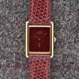 Cartier Must De Tank Bordeaux Dial