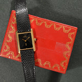 Cartier Tank Must De Cartier Black Dial With Box