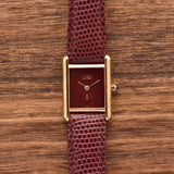 Cartier Must De Tank Bordeaux Dial