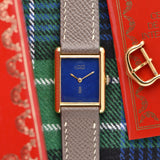 Cartier Must De Tank 'Lapis' Blue Dial - Box & Papers