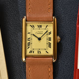 Cartier Tank 'Must De' Lemon Roman Complete Set