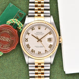 2001 Rolex Datejust Two-Tone Pyramid Dial - Box & Papers