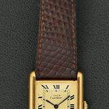Cartier Tank 'Must De' Lemon Roman Complete Set - Rare Brazilian Hallmark