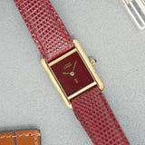 Cartier Must De Tank Bordeaux Dial