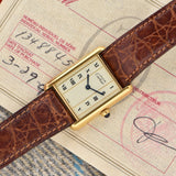 1994 Cartier Must De Tank Ivory Column Roman Dial - Complete Set