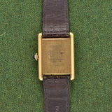 Cartier Must De Tank Brown Marble Dial