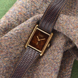 Cartier Must De Tank Brown Marble Dial