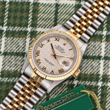 1996 Rolex Datejust Two-Tone Pyramid Dial - Green Tag