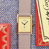 Cartier Must De Tank Lemon Dial - Box & Papers