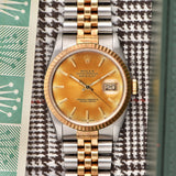 MINT 1990 Rolex Datejust Two-Tone Tropical - Box & Papers