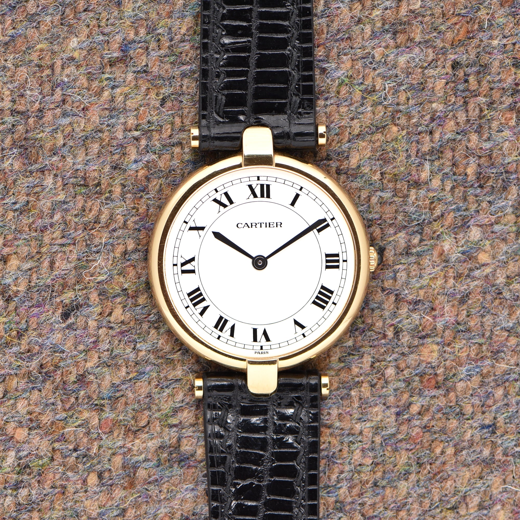 Cartier Vendome 18k Gold Paris Dial