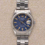 1969 Rolex Date Blue Brushed Dial - c&i Bracelet