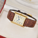 1994 Cartier Must De Tank Ivory Column Roman Dial - Complete Set