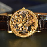 1998 Universal Genève Ref. 151.11.662 Skeleton 18K Gold Complete Set