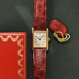 Cartier Tank 'Must De' Breguet Dial With Box and Hangtag