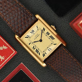 Cartier Tank 'Must De' Lemon Roman Complete Set - Rare Brazilian Hallmark