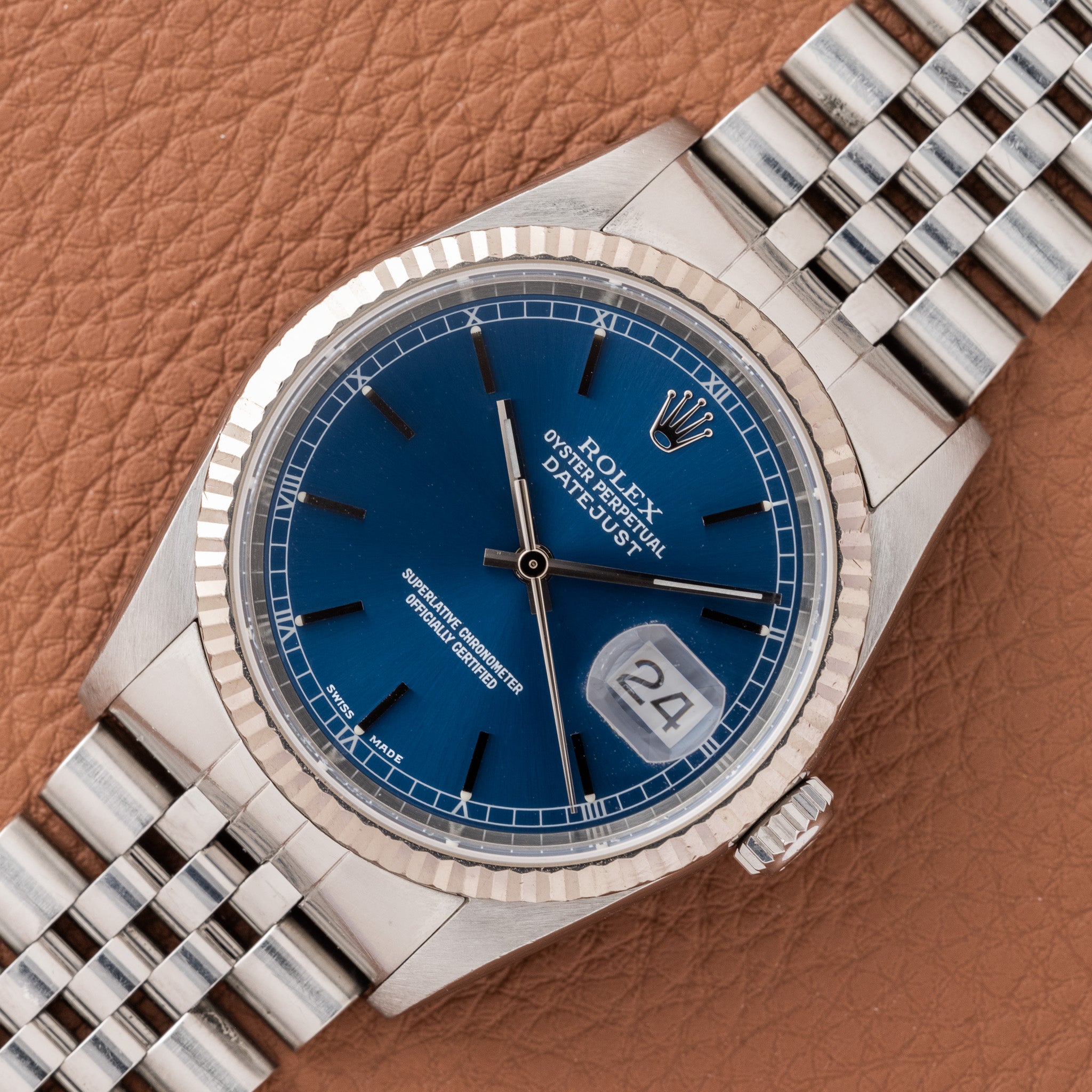 2002 Rolex Datejust Blue Stick Dial (Ref. 16234) – Huntington Company