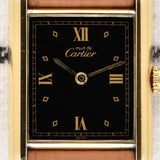 Cartier Must De Tank Black Gilt Dial