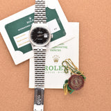 1980 Rolex Datejust Black Dial - Complete Set & RSC Card
