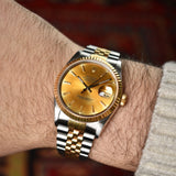 MINT 1990 Rolex Datejust Two-Tone Tropical - Box & Papers