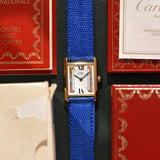 NOS 1996 Cartier Tank Must De Cartier Tri-Metal Roman Complete Set **UNWORN**