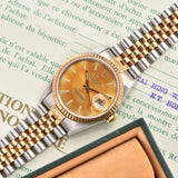 MINT 1990 Rolex Datejust Two-Tone Tropical - Box & Papers