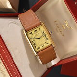 Cartier Tank 'Must De' Lemon Roman Complete Set