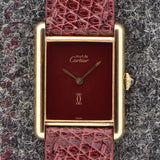Cartier Must De Tank Bordeaux Dial