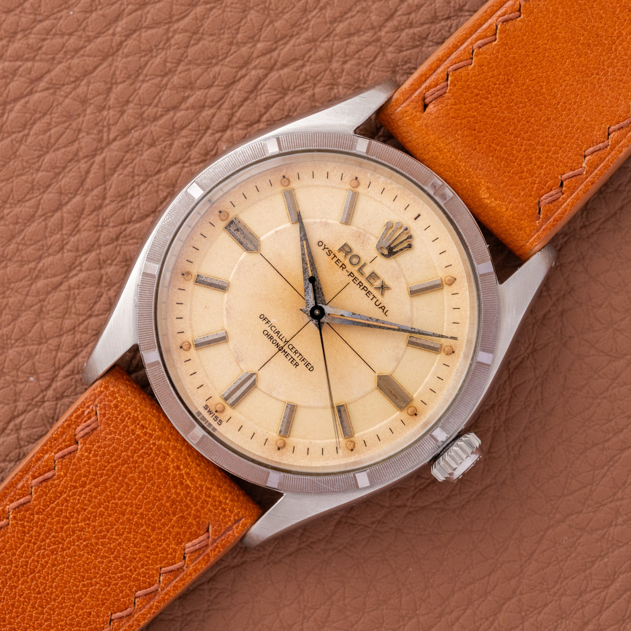 1955 Rolex Oyster Sector Crosshair Dial - Tropical Patina (Ref