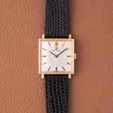 1960s Omega Square Tank Solid 14k Gold (Ref. D6624)