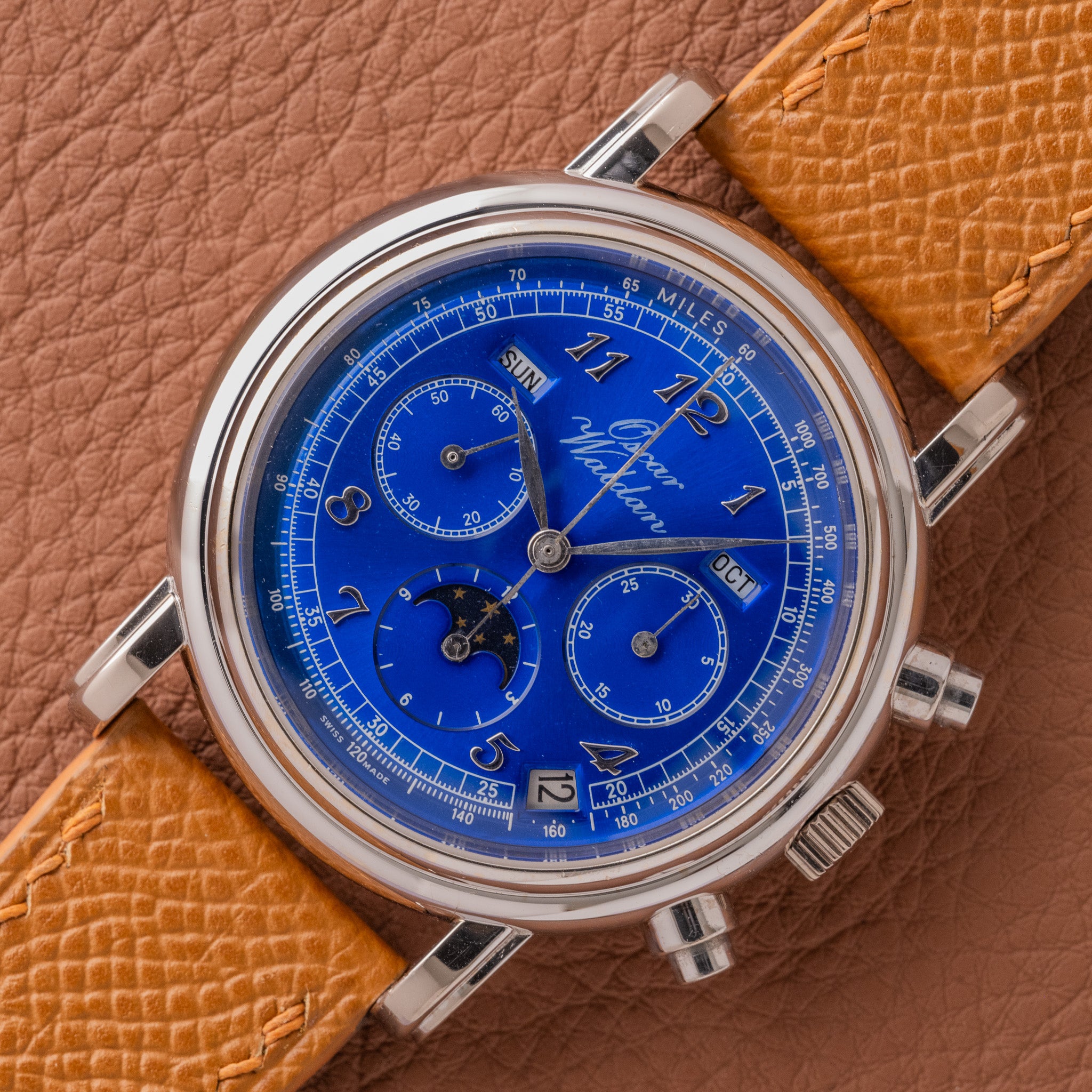 Waldan International Astronic Chronograph Blue Lacquer Dial