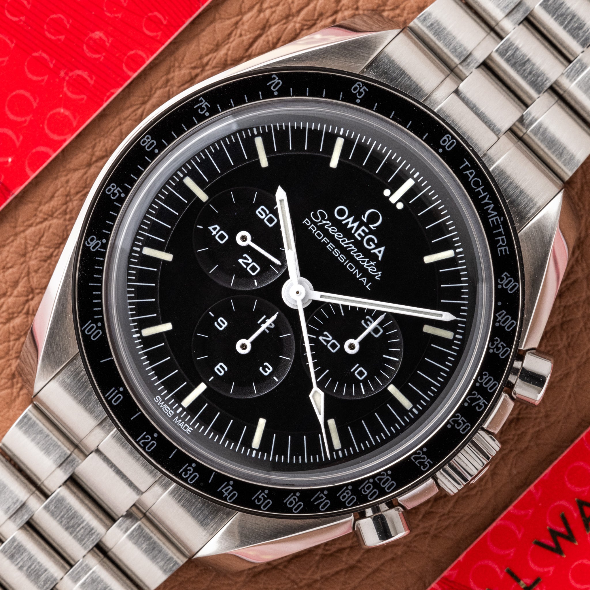 OMEGA オメガ 150th Anniversary レザー 筆箱 ペンケース 2025 Omega Speedmaster Moonwatch - New w/ Box & Papers (Ref