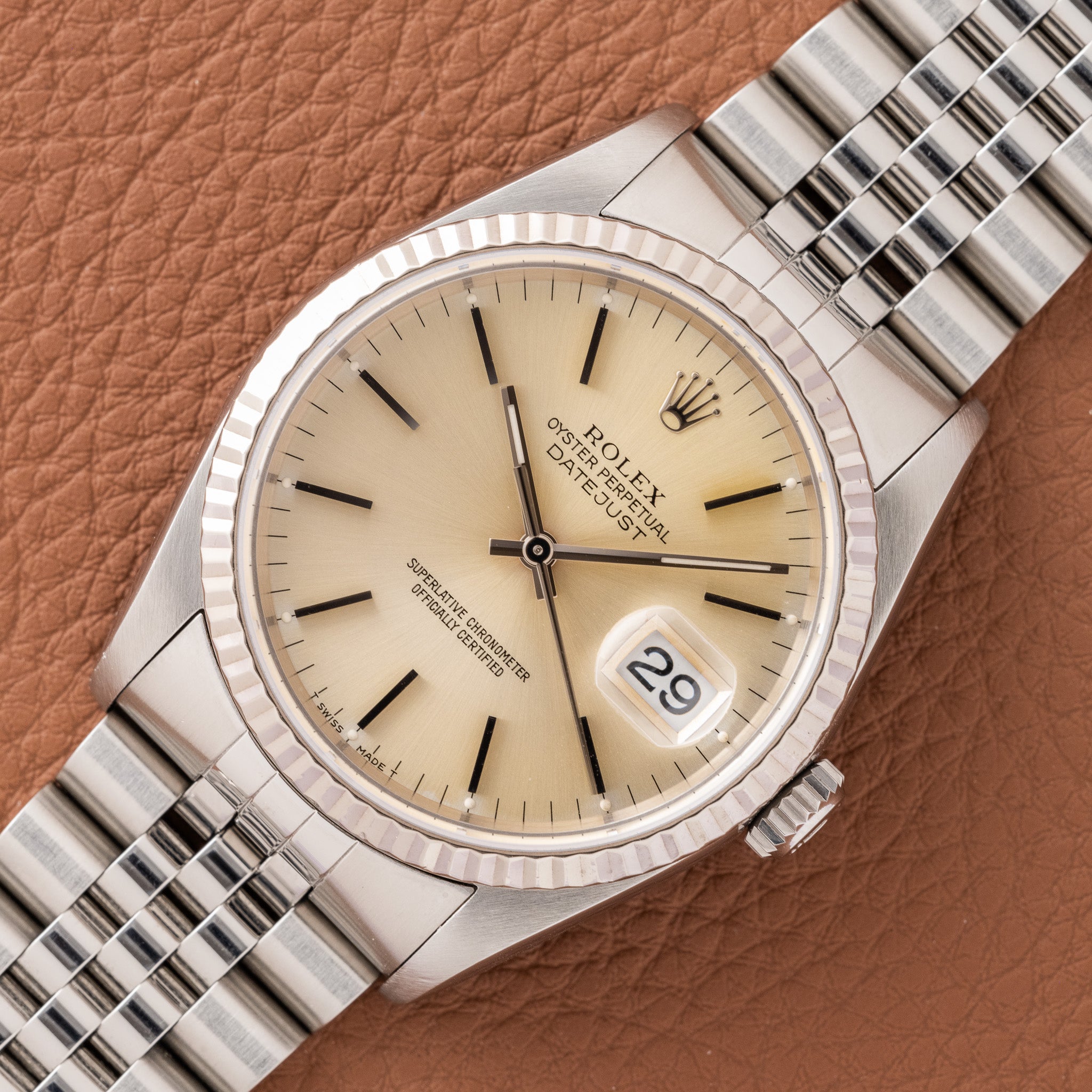 1993 Rolex Datejust Warm patina Silver Dial (Ref. 16234