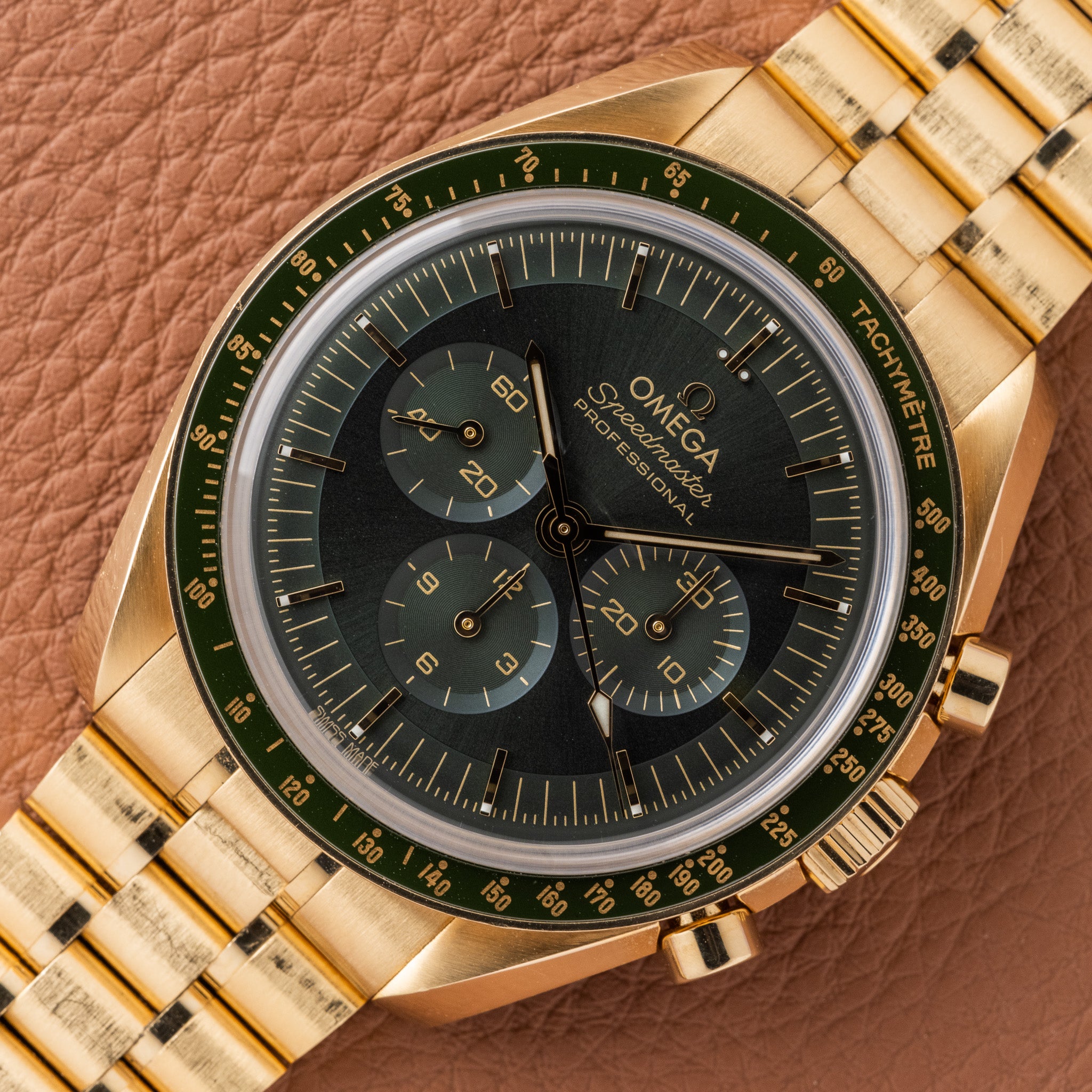 Omega Speedmaster Professional Moonshine Gold and Green Dial (Ref