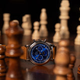 Waldan International Astronic Chronograph Blue Lacquer Dial