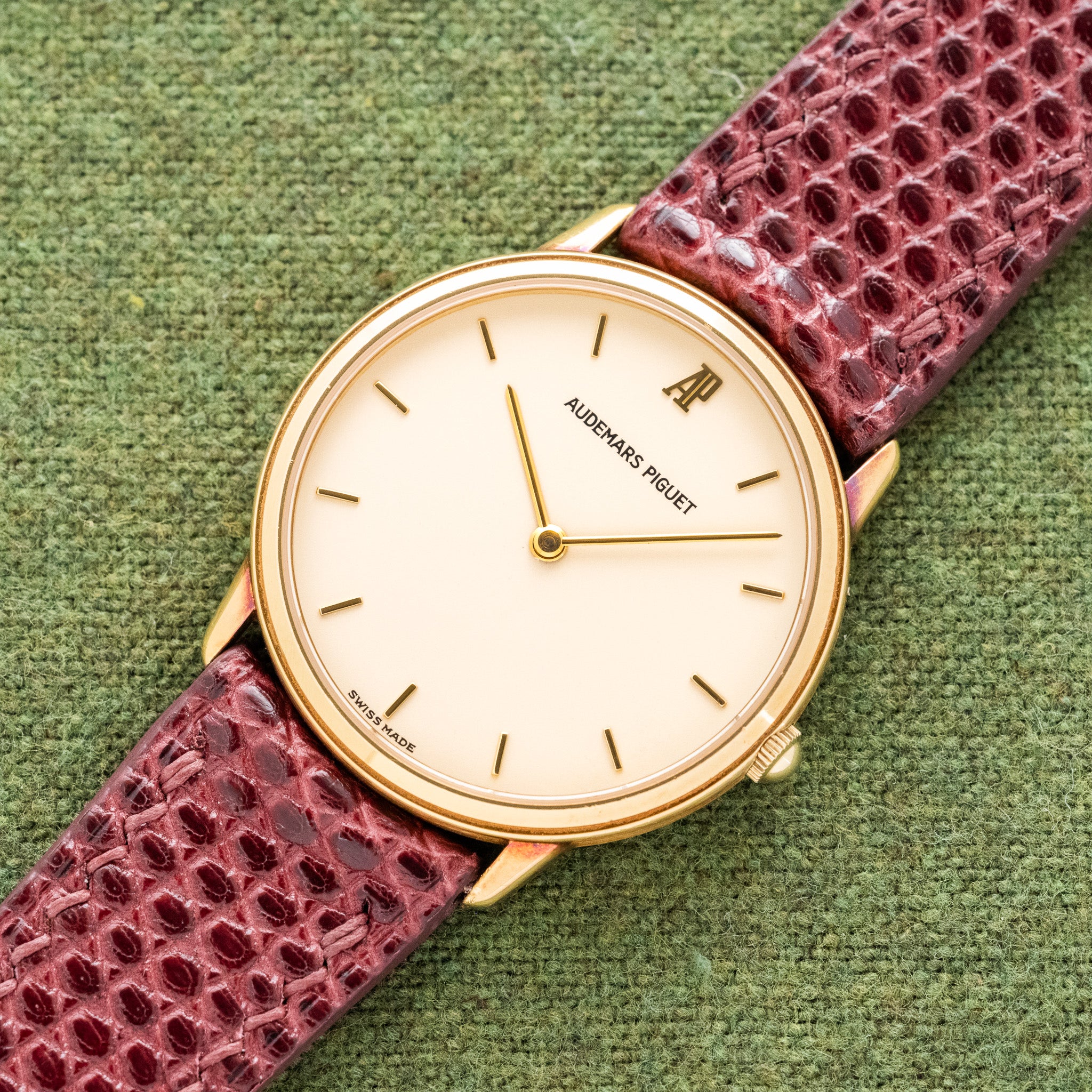 cream dial dress watch Rue Canal Watch
