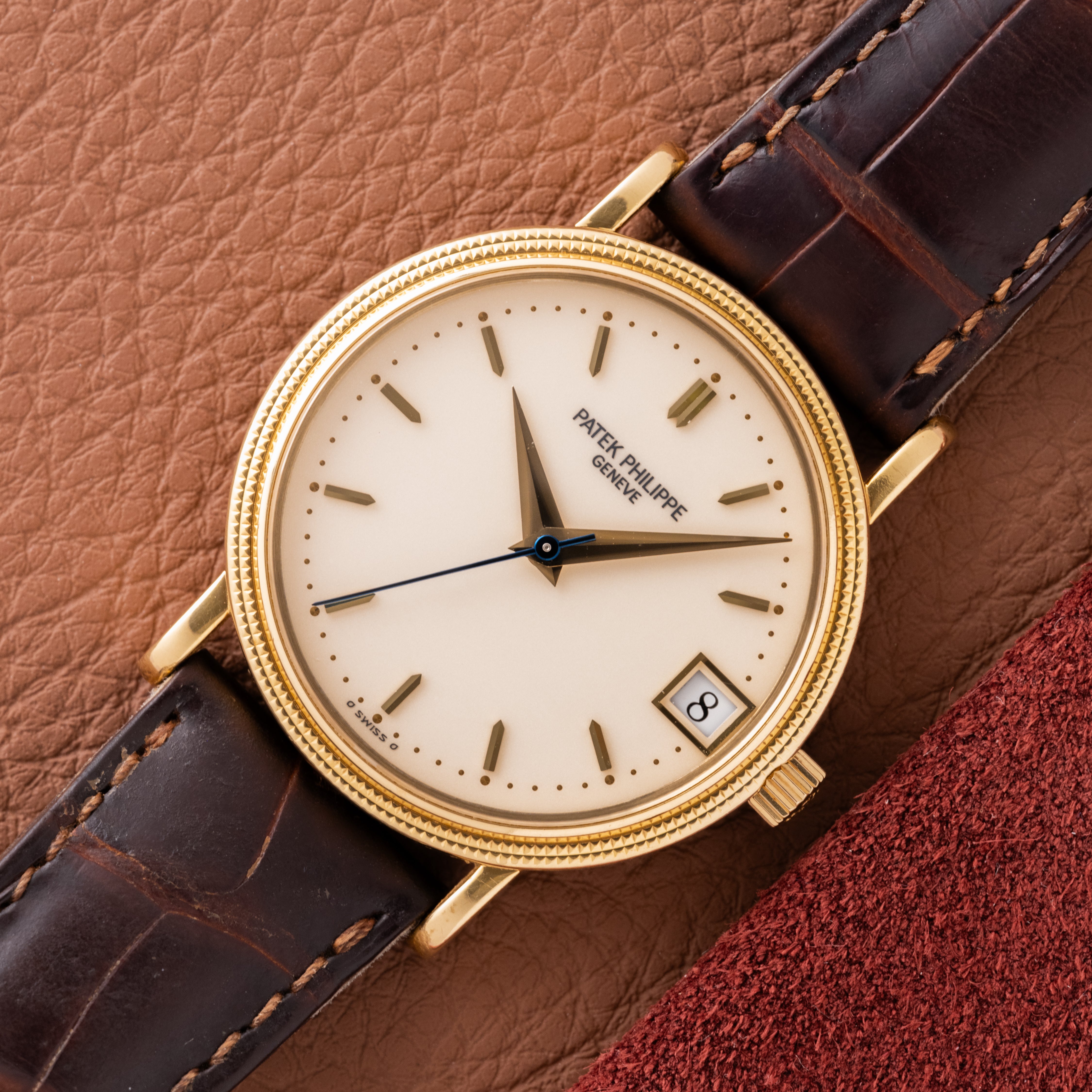 Patek Philippe Cream Dial Clous de Paris Calatrava - Original Box