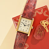 Cartier Tank 'Must De' Breguet Dial With Box and Hangtag