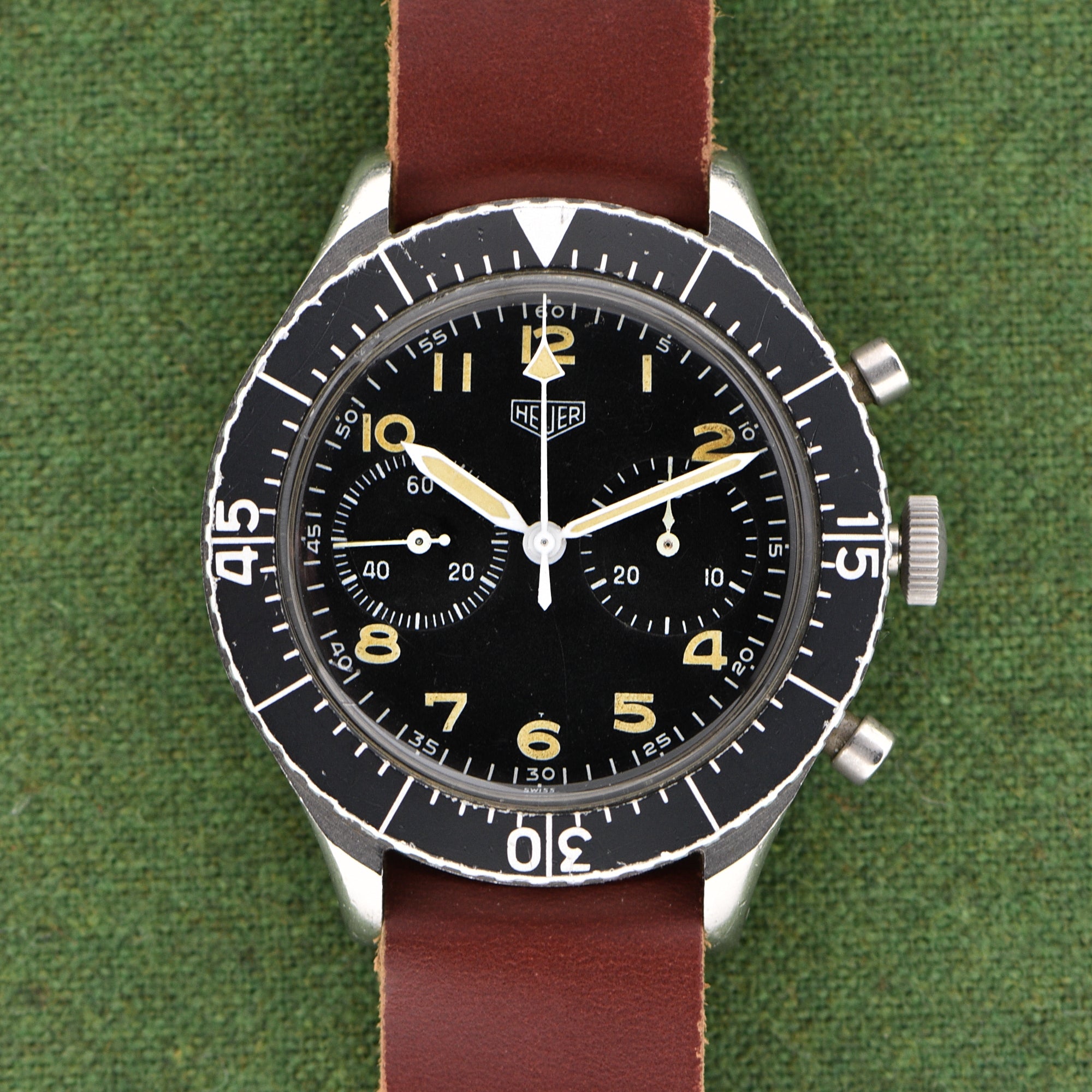 Heuer bundeswehr flyback chronograph best sale