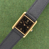 Cartier Must De Tank Black Gilt Dial