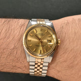 1970 Rolex Datejust 1601 Two-Tone No Lume Dial